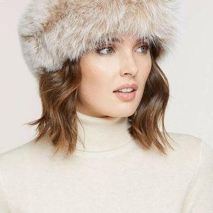 Overland Sheared Mink Fur Cossack Hat with Fox Fur